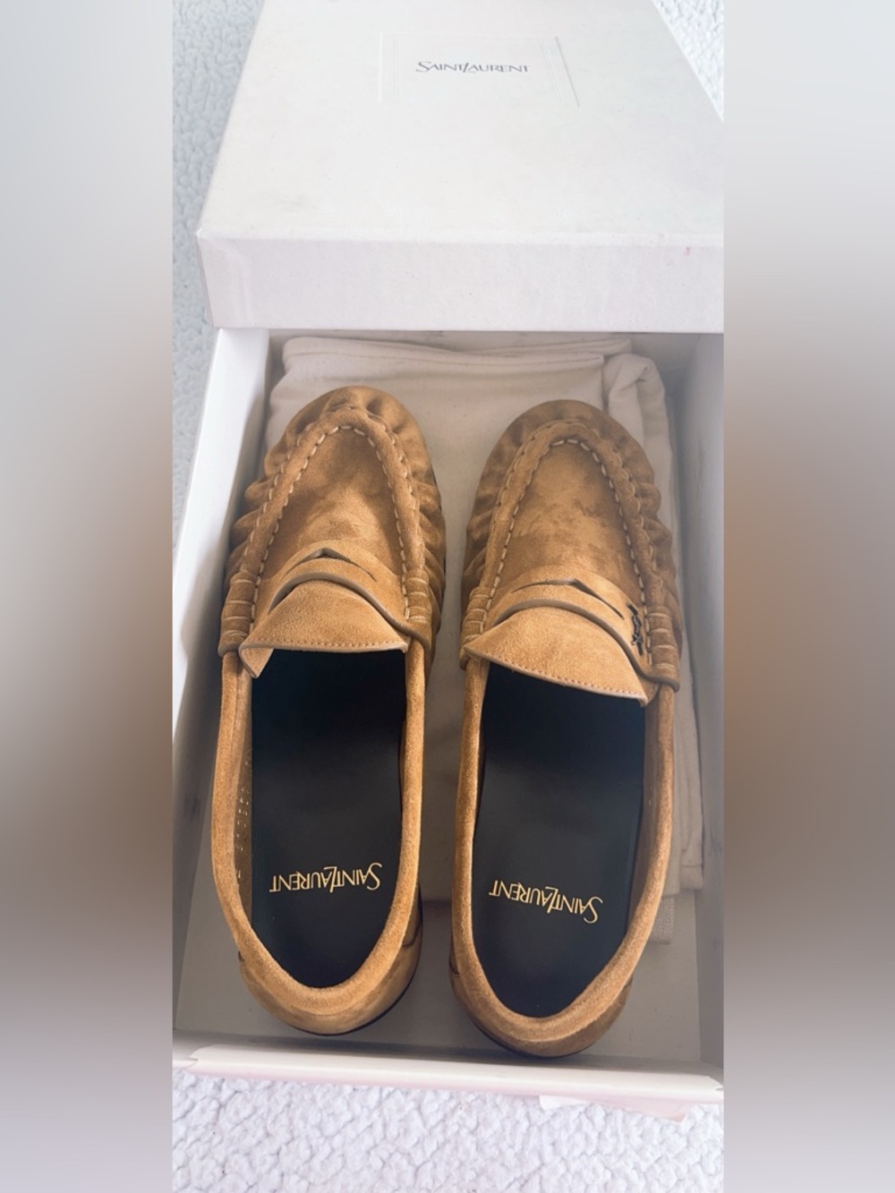 Saint Laurent Women’s YSL Le Loafer Supple in suede - Picture 8 of 16